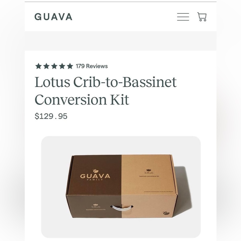Guava Lotus Bassinet conversion kit